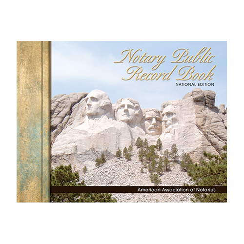 Idaho Notary Public Record Book (Journal) - Mount Rushmore Memorial Cover