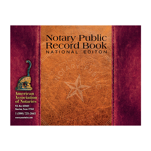 Idaho Notary Public Journal (Record Book) - Leatherette Style Cover