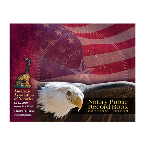Idaho Notary Public Journal (Record Book) - Eagle & U.S. Flag Cover